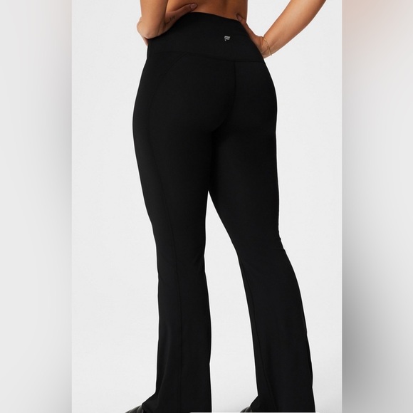 Fabletics Women's Black PureLuxe Ultra High Waisted Flared Pants - Picture 2 of 7